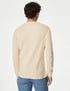 Pure Cotton Henley Waffle Long Sleeve Top